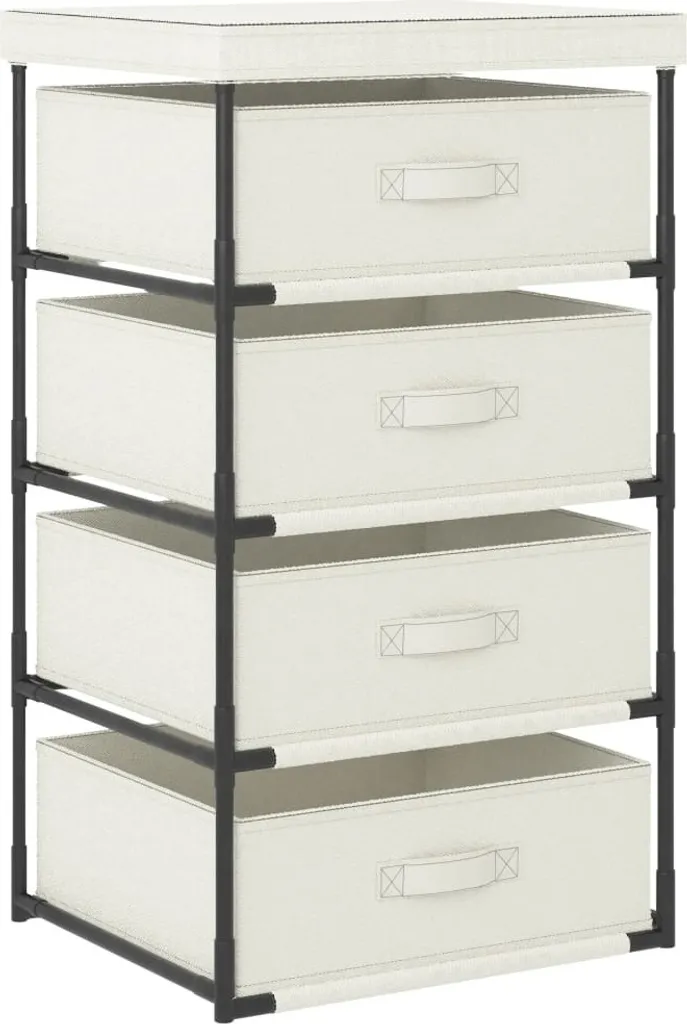 Organisateur de salle de bain 4 paniers crème pour linge et produits