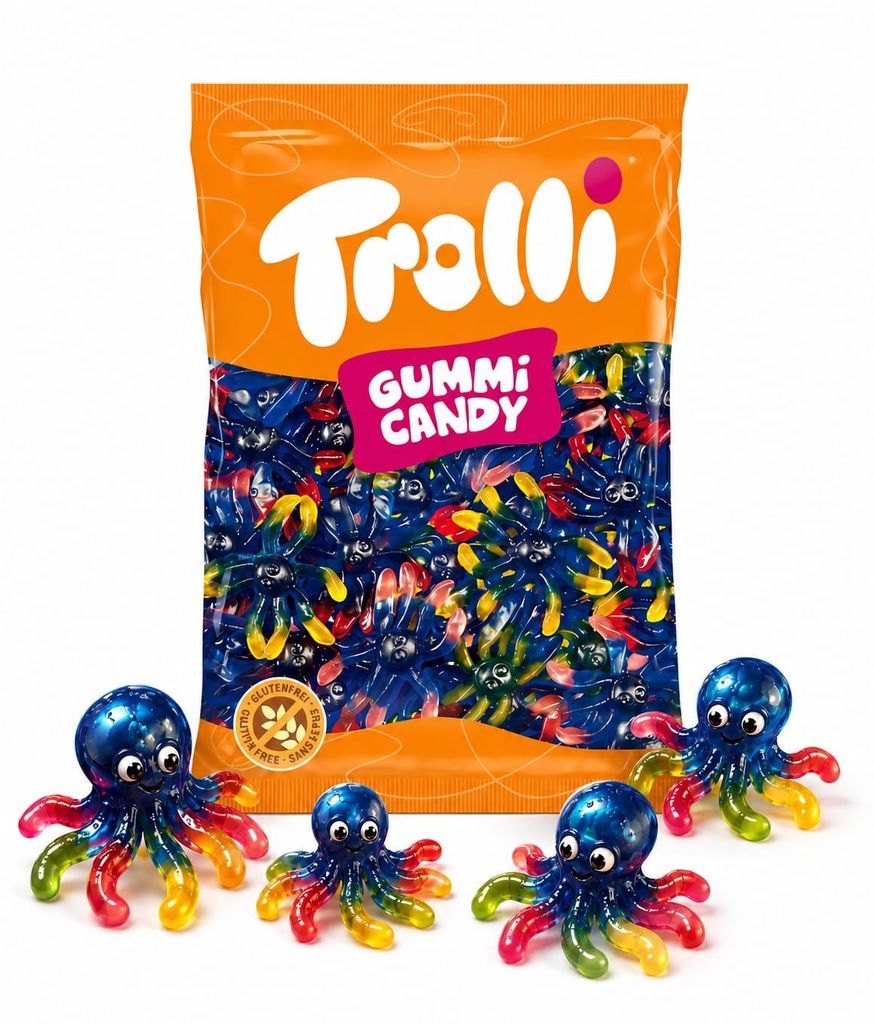 Trolli Inktvis Fruitgummie, 1000 gram Productafbeelding 