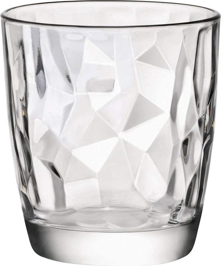 Transparentes Wasserglas 305 ml - 6 Stück für Mineral- und Tafelwasser