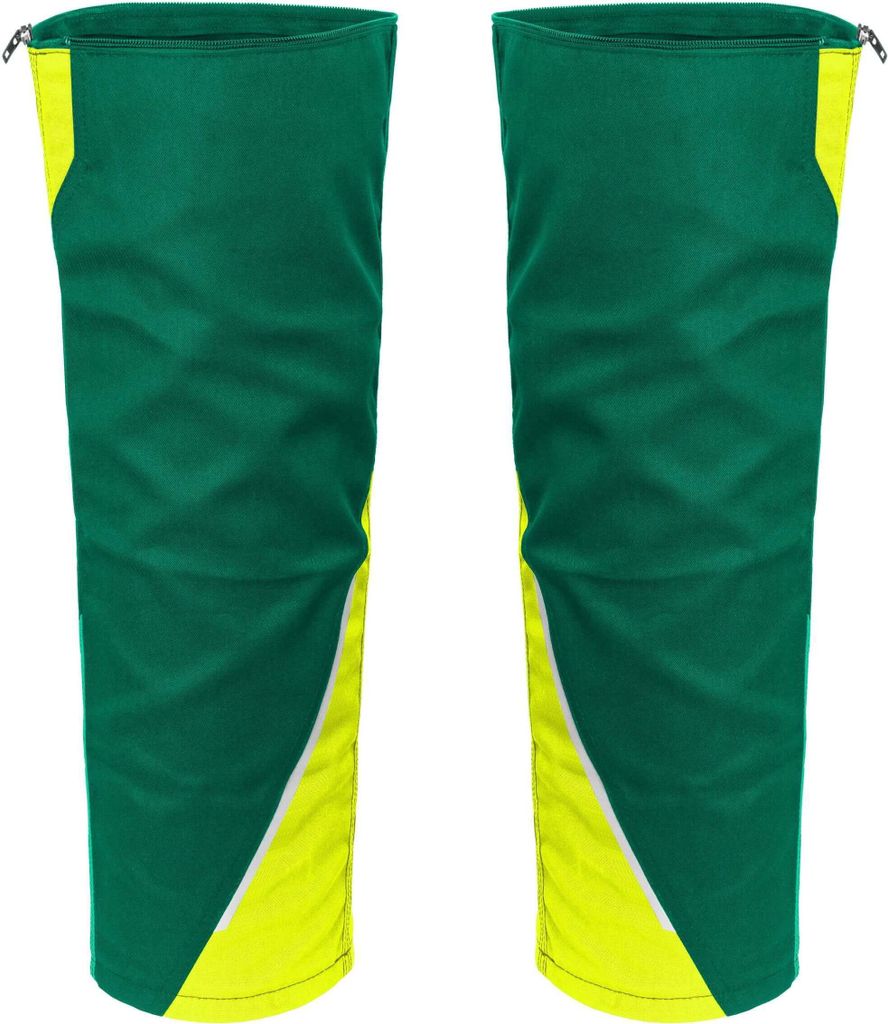 Qualitex - Beinverlängerung IRON aus Lyocell - NUR FÜR IRON ARBEITSSHORTS - in Farbe: grün/warngelb - Herren: 46/48/50