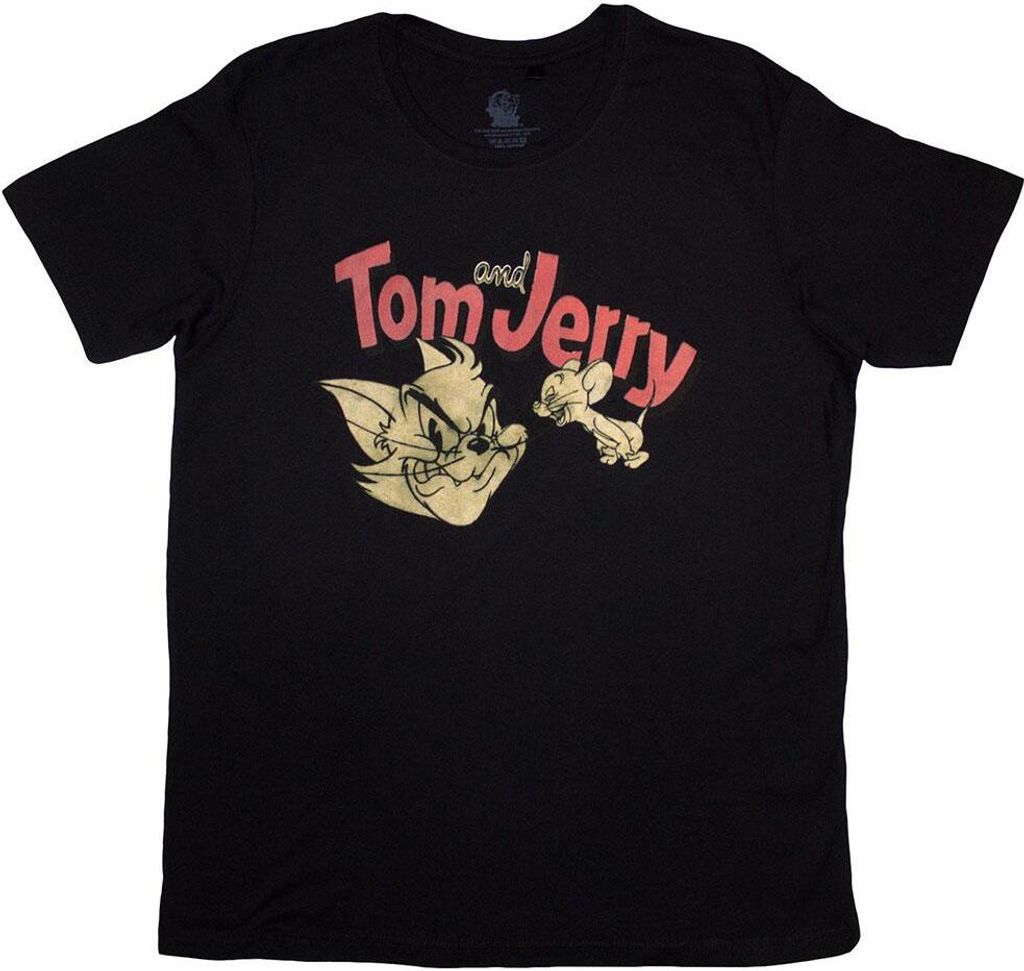 Tom & Jerry - T-Shirt für Herren/Damen Uni RO12938 (L) (Schwarz)