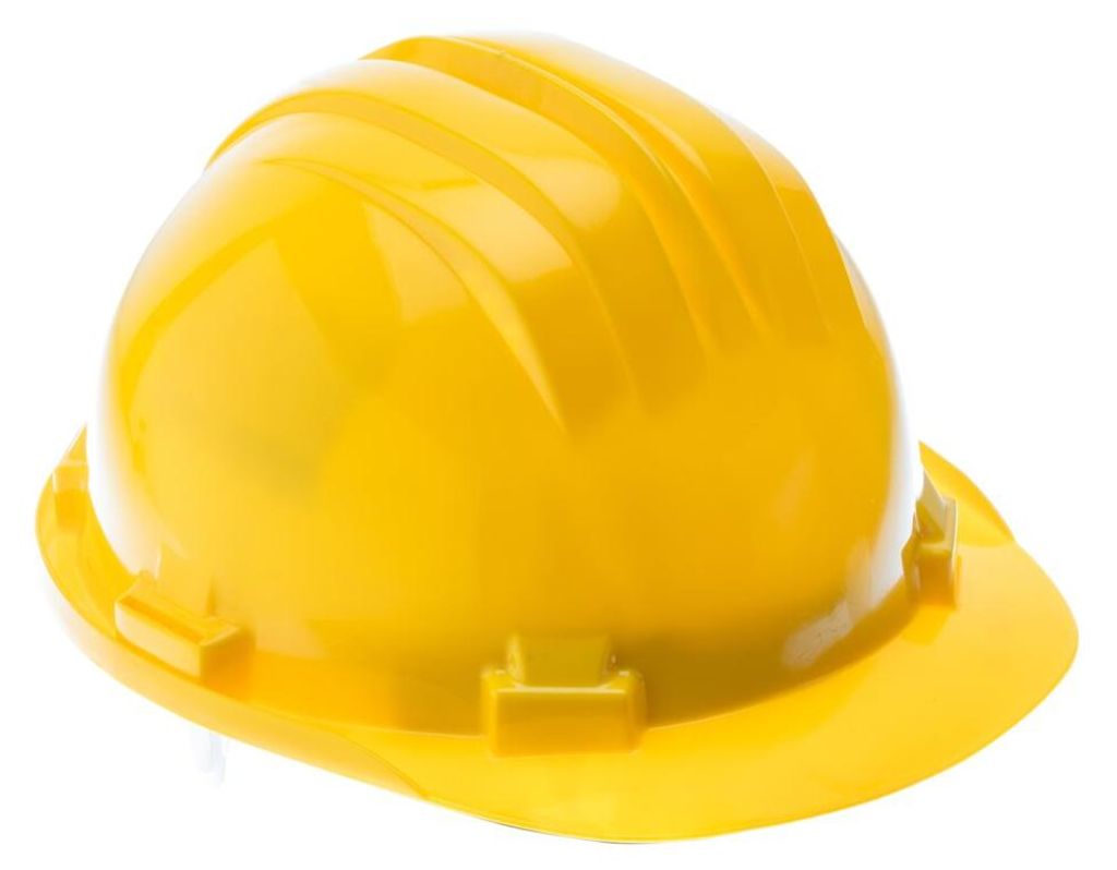 Casque de protection jaune en HDPE, réglable de 54 à 61 cm, Image du produit 