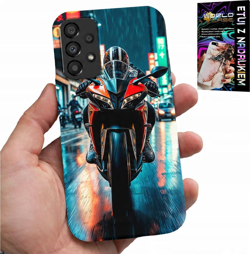 Hülle Für Samsung Galaxy A53 5G - Motorrad, Motorrad Einrad Designs + Glas