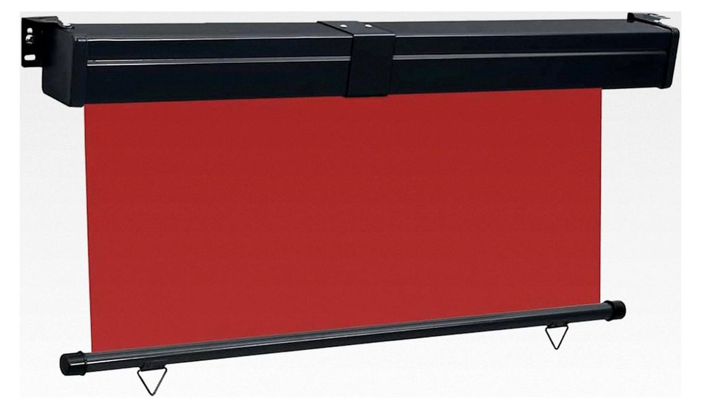 Balkon-Seitenmarkise 175x250 cm Rot, Markise für Balkon und Terrasse