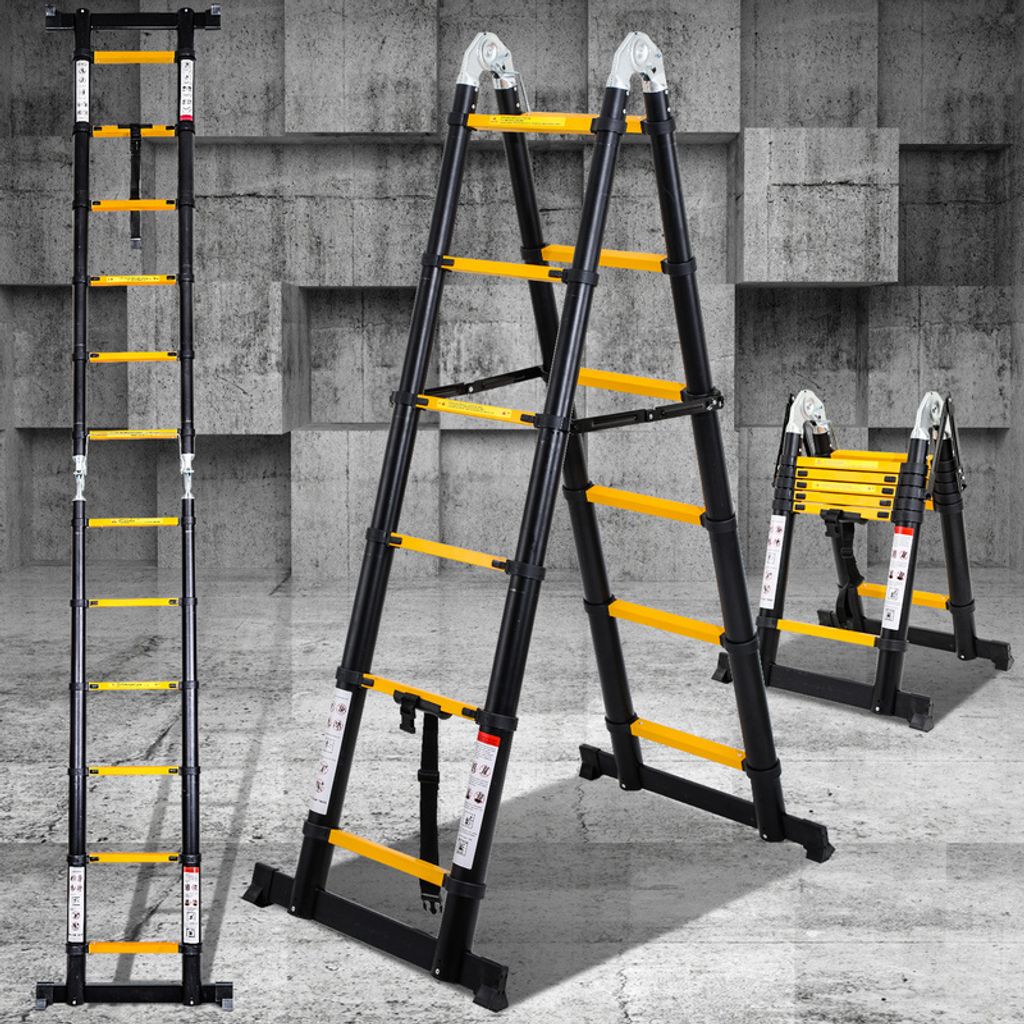 Scala telescopica Jopassy 1,9m+1,9m Scala pieghevole Immagine del prodotto 