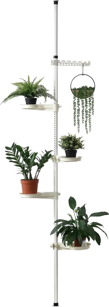 Support plantes télescopique Nana sans perçage pour 4 pots de fleurs