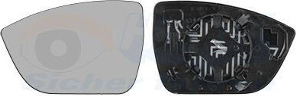 VAN WEZEL Spiegelglas Außenspiegel Links für SEAT Ateca (KH7) Konvex Beheizbar 4907837