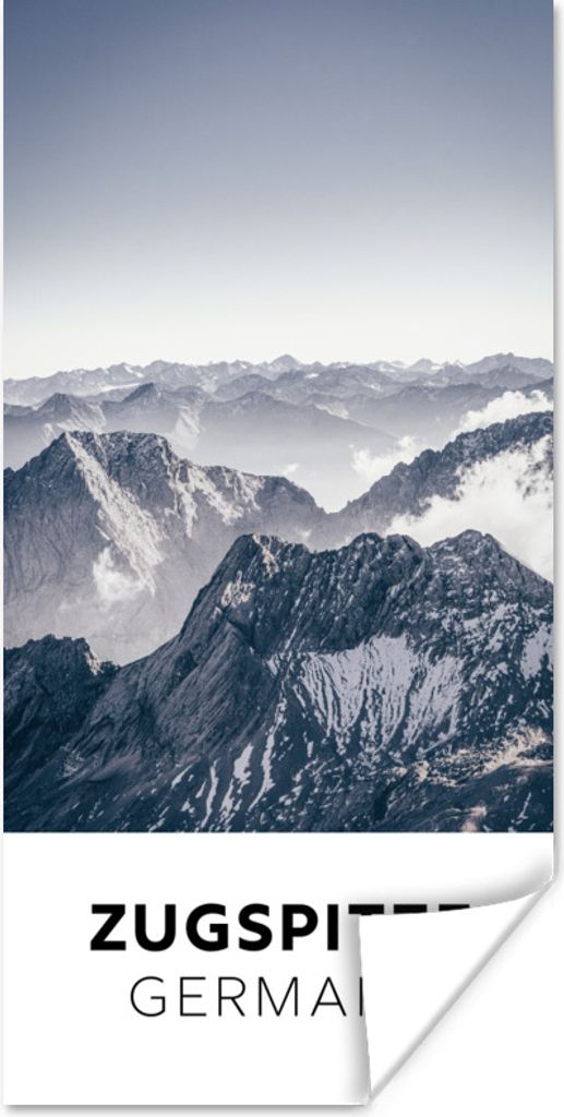 MuchoWow Poster Deutschland - Berge - Wolken 75x150 cm - Dekoration für die Wände