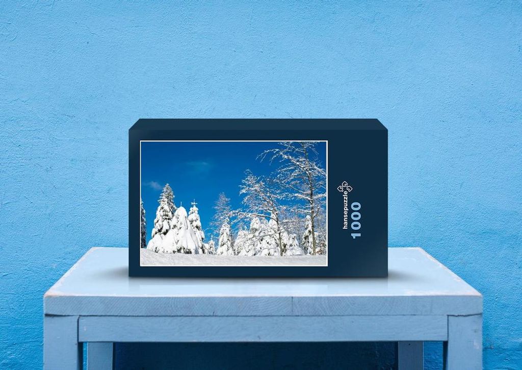 hansepuzzle 49631 - Winterlich Puzzle, 1000 Teile, Natur, 60,0 x 46,0cm mit hochwertiger Aufbewahrung, Kartonbox und wiederverschließbarem Beutel