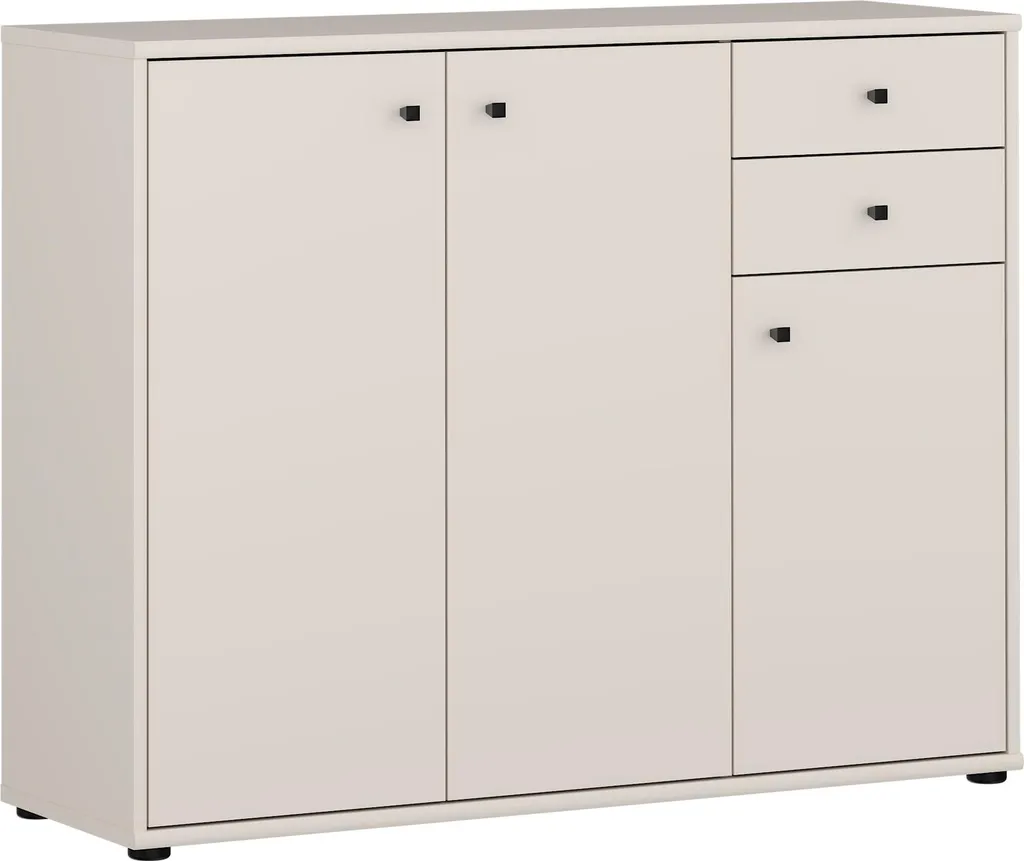 Buffet bas TEMPRA2 finition sable 109x85cm - Structure mince gain de place - 4