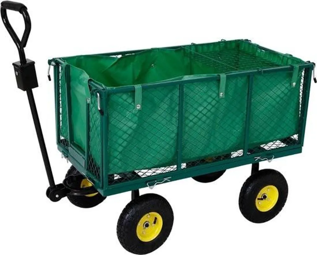 Brouette pliable avec pneus à air charge 550 kg pour travaux lourds