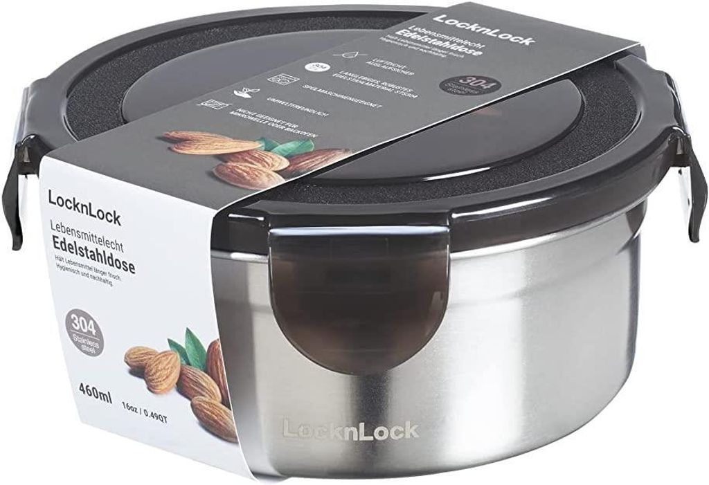 LocknLock  Stainless Steel Container 460ml Ø 130 x 55 mm Zdjęcie produktu 