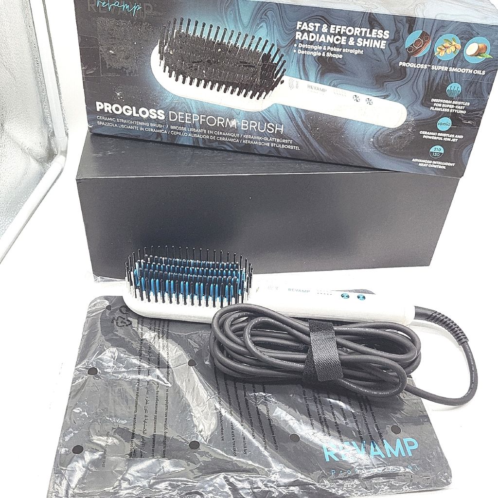 REVAMP Haarbürste Haarpflege Progloss Deep Form Glättung für nasses oder trockenes Haar Keramikbeschichtet