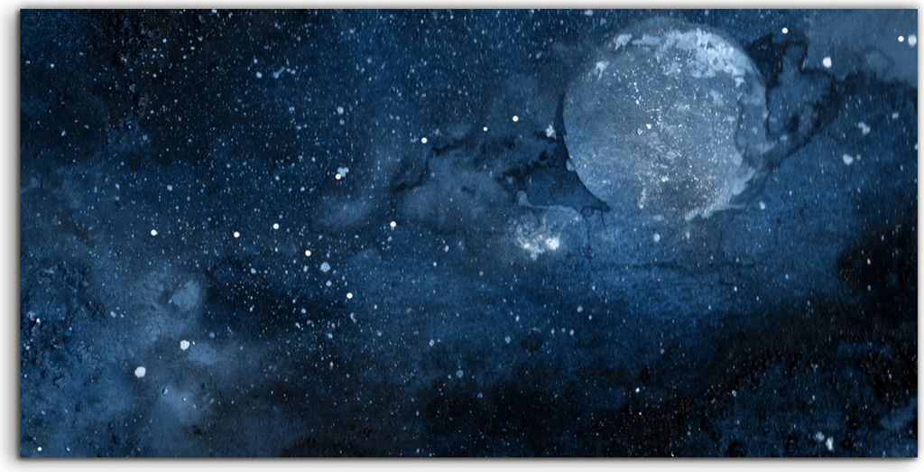 Coloray - Glasbild - 120x60 cm - Wandbild - Glasbilder - Raum Galaxie Himmel Nacht Abstraktion