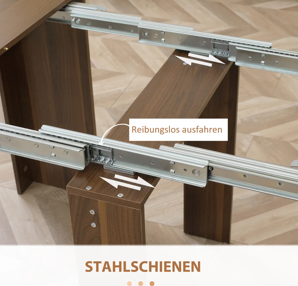 Table pliable de cuisine extensible gain de place design moderne marron - 7