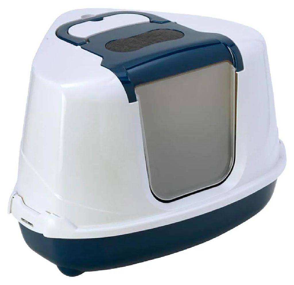 Moderna Lettiera angolare Flip blu scuro/bianco Immagine del prodotto 
