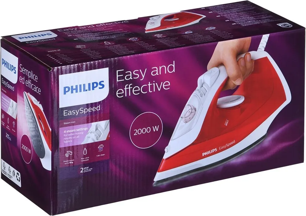 Fer à vapeur Philips Rouge : éliminez les plis difficiles sans effort - 24
