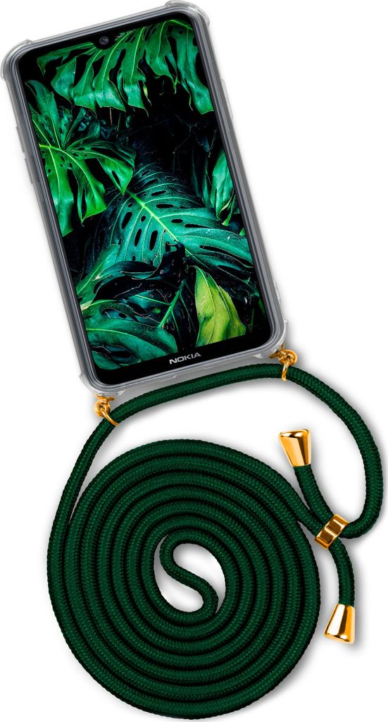 TWIST-Case + TWIST-Cord für Nokia 2.2, Farbe:Deepest Jungle (Gold)