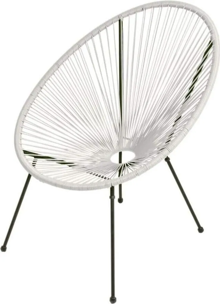 Chaises de Jardin Robustes Blanches Dalida - Entretien Facile Set 2 - 5