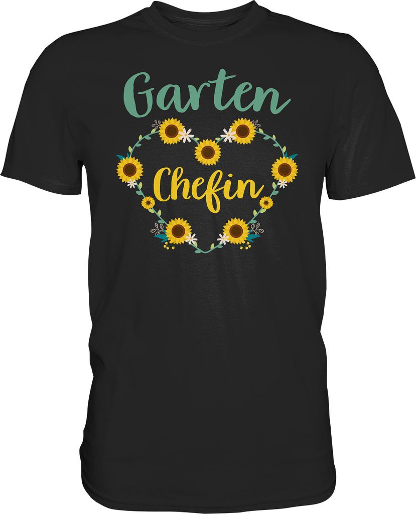 Garten Chefin T-Shirt Sonnenblumen Garten Motiv Gärtner Produktbild 