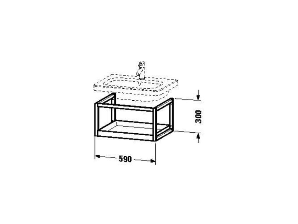 Duravit Duravit Ablage DURASTYLE 440x590x300mm weiß matt/NB mass
