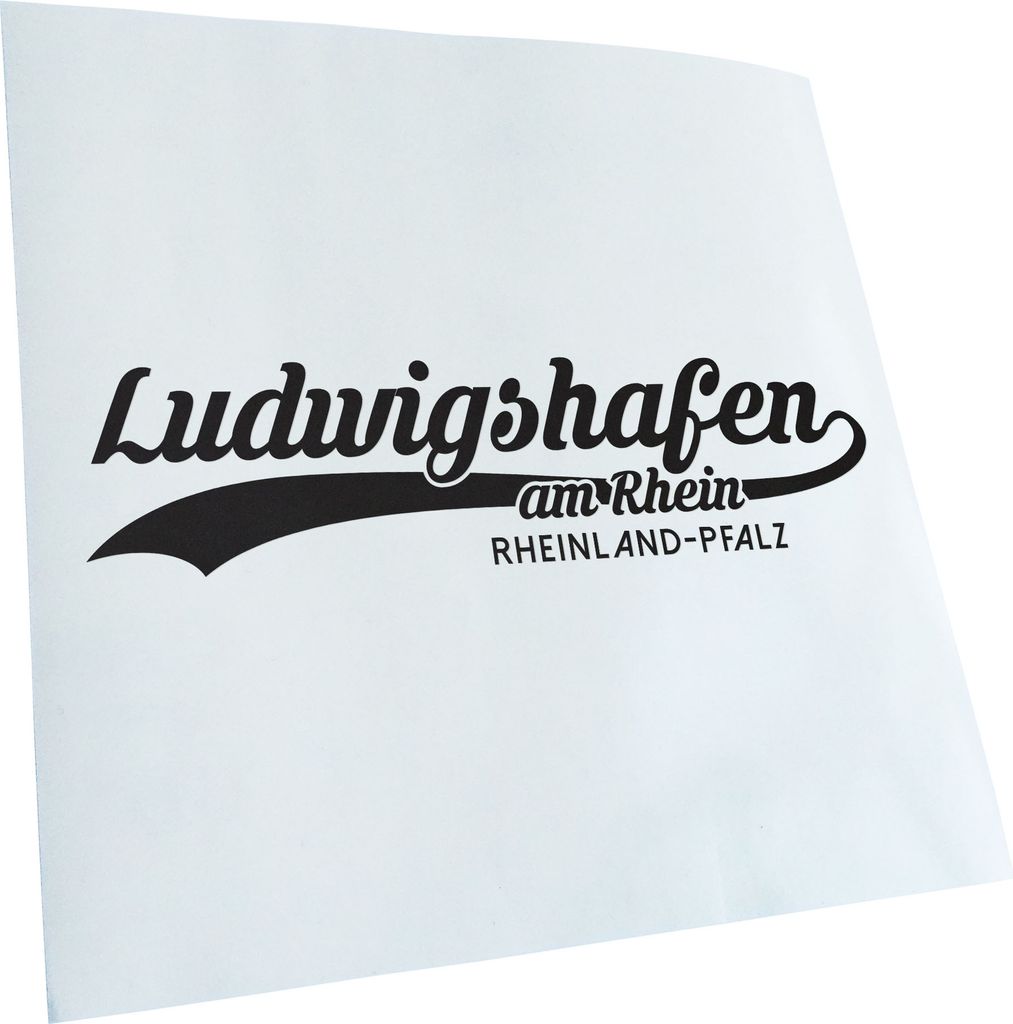 Kiwistar - Autoaufkleber - Ludwigshafen Rheinland-Pfalz - Mattschwarz - 30x8cm - Aufkleber für Auto, Laptop, Fahrrad, LKW, Motorrad mehrfarbig JDM...