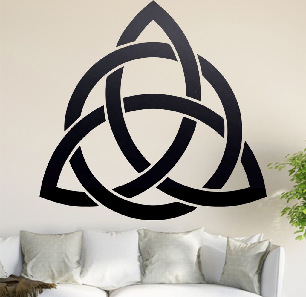 Triquetra Wandtattoo in 6 Größen - Wandaufkleber Wall Sticker - Dekoration, Küche, Wohnzimmer, Schlafzimmer, Badezimmer
