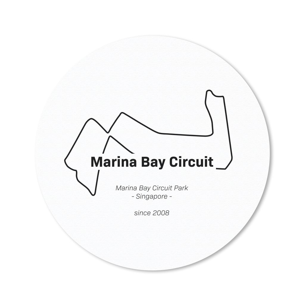 MuchoWow Mauspad Mousepad F1 - Singapur - Rennstrecke 50x50 cm - Mousepads - Maus Mat - Pad - Mausunterlage - Vinyl