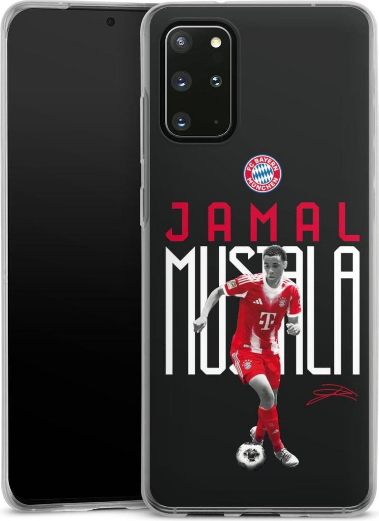 DeinDesign Slim Hülle für Samsung Galaxy S20 Plus 5G Silikon Case Ultra Dünn Handyhülle FC Bayern München Offizielles Lizenzprodukt Jamal Musiala