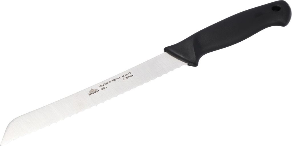STUBAI hochwertiges Brotmesser | 180 mm | Brotsäge mit Wellenschliff Lady Line aus Edelstahl für müheloses Schneiden von Brot, Kuchen & n, rostf...
