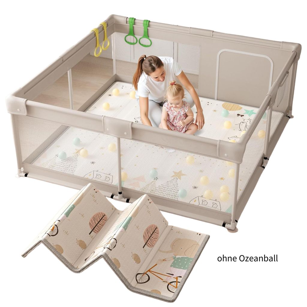 Baby-Laufgitter, 150 x 150 x 68 cm, Laufstall mit Produktbild 