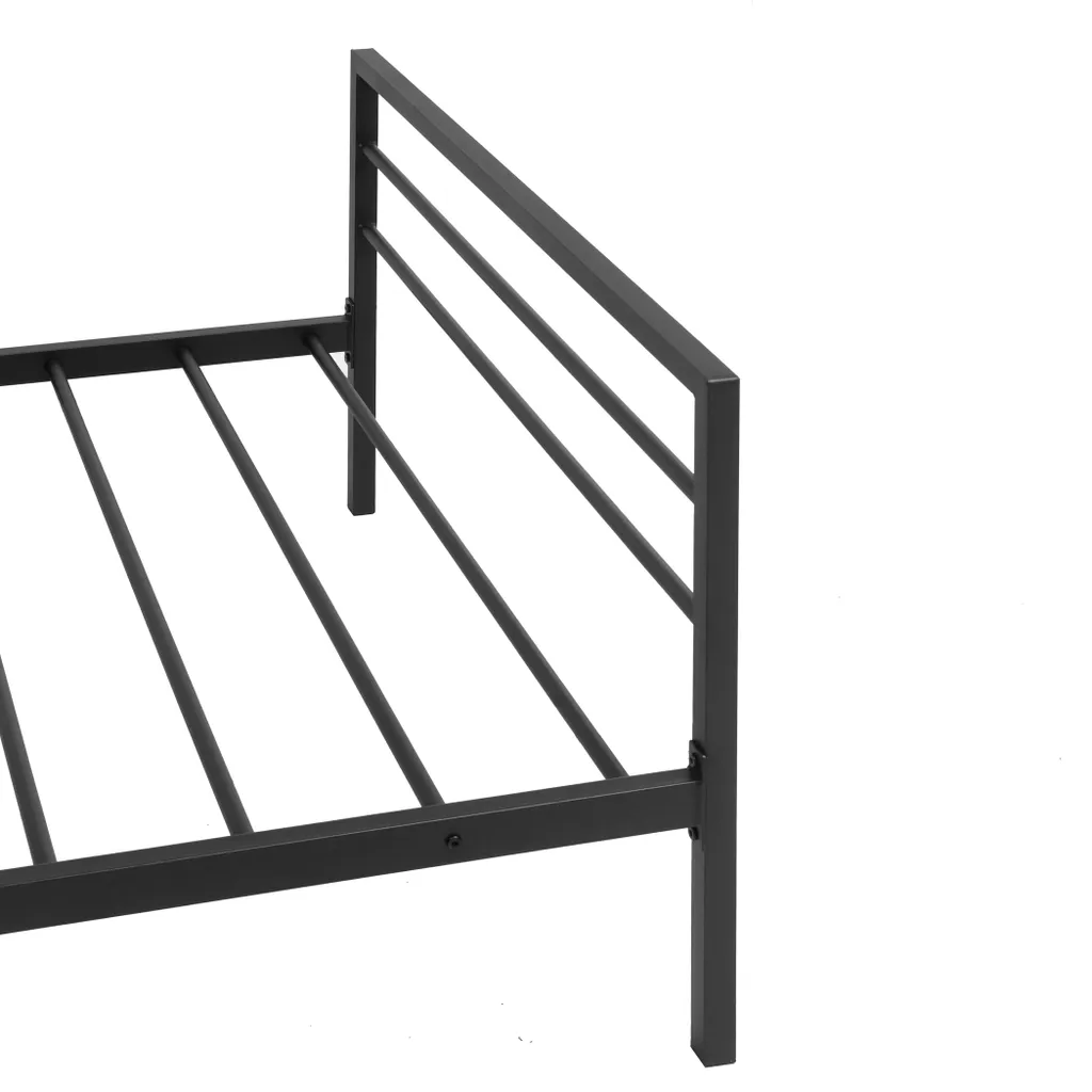 Lit de jeu LED noir avec support écran réglable et paniers intégrés - 6