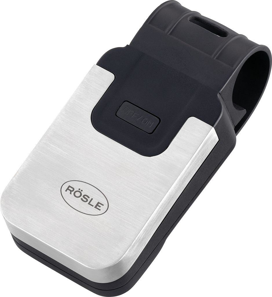 RÖSLE Universal BBQ LED-Griffleuchte, Hochwertige Grilllampe zur Beleuchtung von Kohle- und Gasgrills am Abend, zwei Helligkeitsstufen, einfache B...