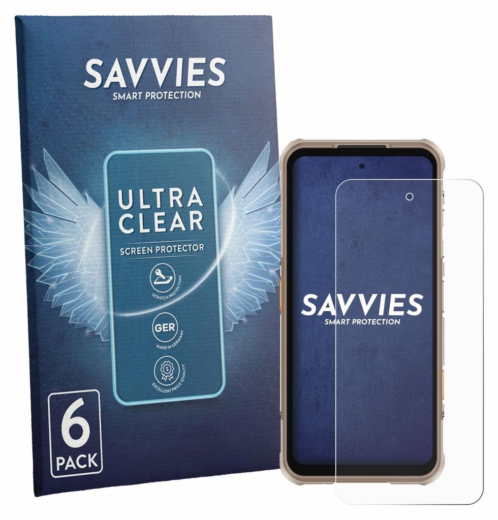 6x Für Ulefone RugOne Xever 8 Schutzfolie Savvies Displayschutz Display Schutz Folie Klar Transparent