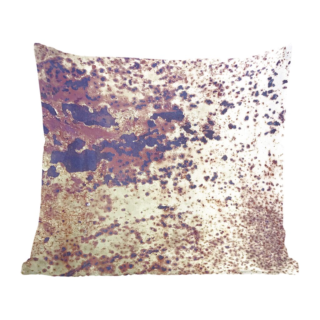 MuchoWow Zierkissen Sofakissen Wohnzimmer Dekokissen 40x40 cm Eisen - Rost - Vintage - Foto Kissen - Schlafzimmer Dekoration