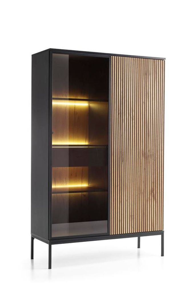 Vitrine HALLE WTSZ 104 - Glasvitrine 104 cm, Glastür, Produktbild 