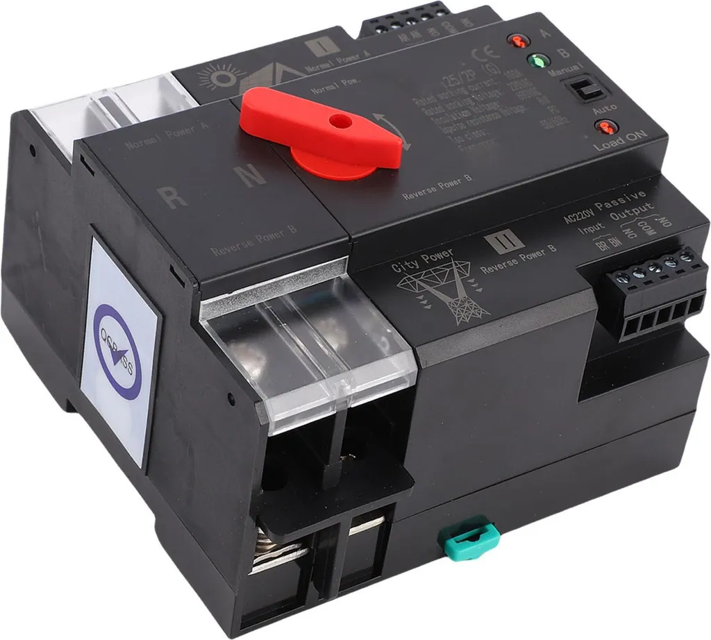 Inverseur de source automatique 2P 100A pour installation solaire PV