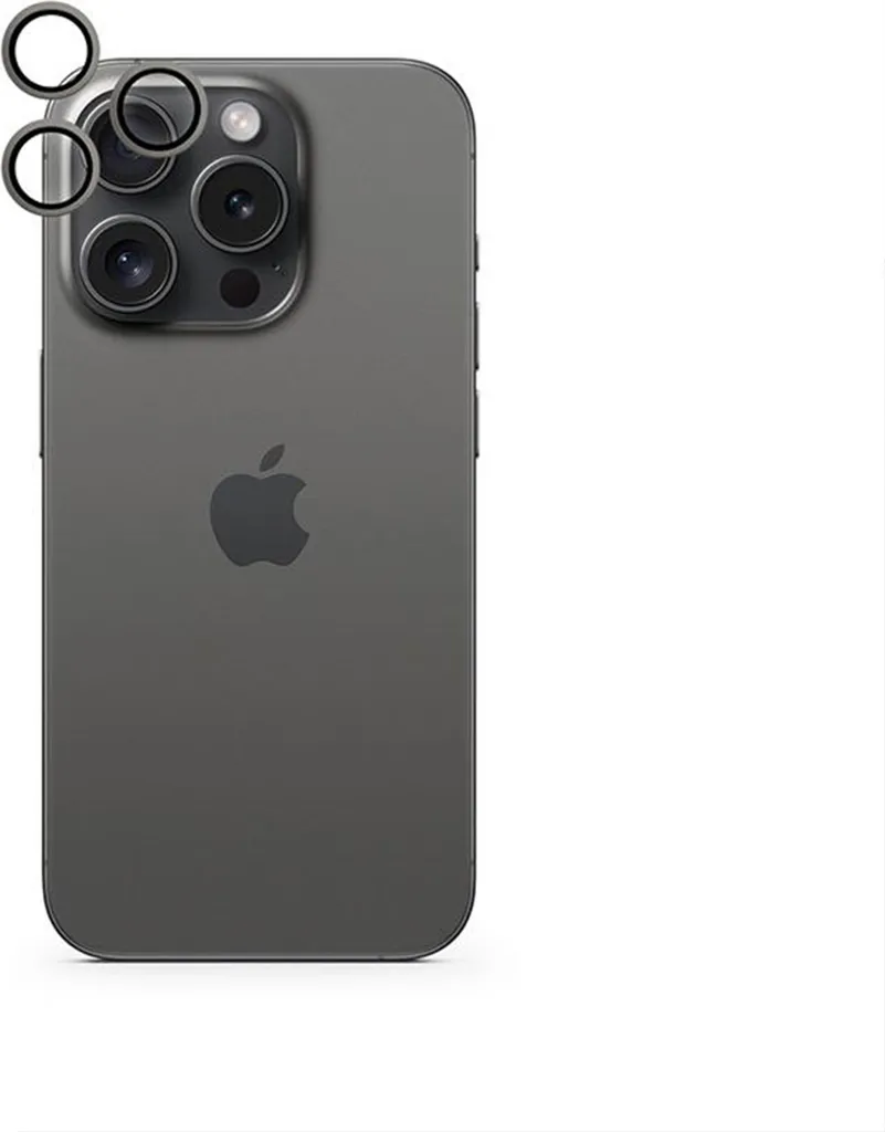 Évitez les fissures sur iPhone 15 Pro avec le verre aluminium noir titane