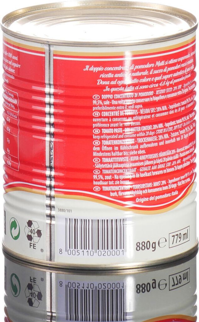 Mutti Tomatenmark 2-Fach konzentriert 880 g Dose