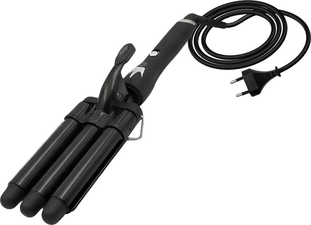 Avizar, 3fach Lockenstab 70W für nasses & trockenes Haar, Schwarz