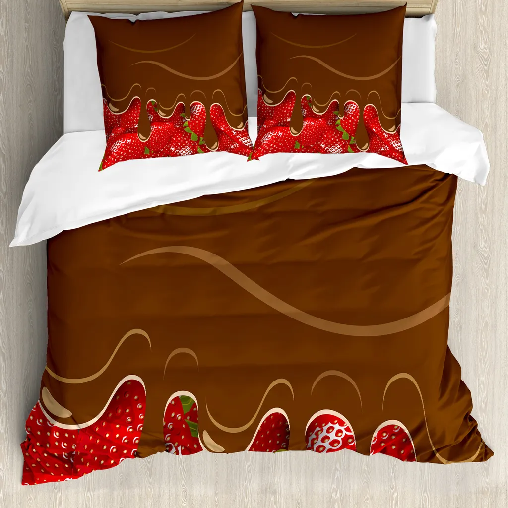Copripiumino Fragola e Cioccolato ABAKUHAUS 155x220 Antiacaro