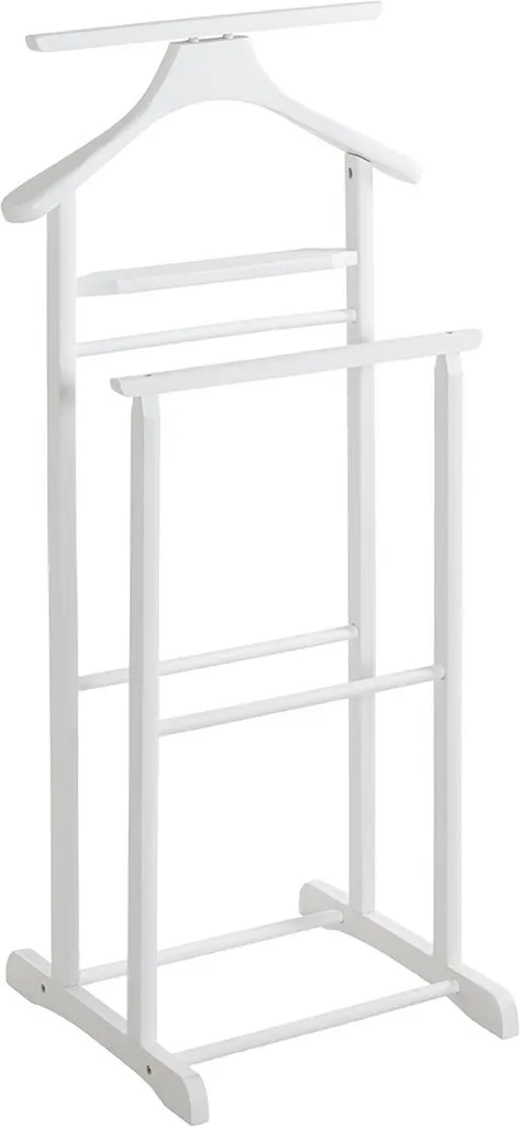 Valet de Chambre Blanc HAKU Möbel en Bois de Qualité - Porte-vêtements