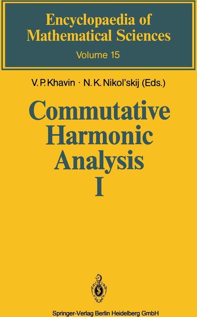 Commutative Harmonic Analysis I