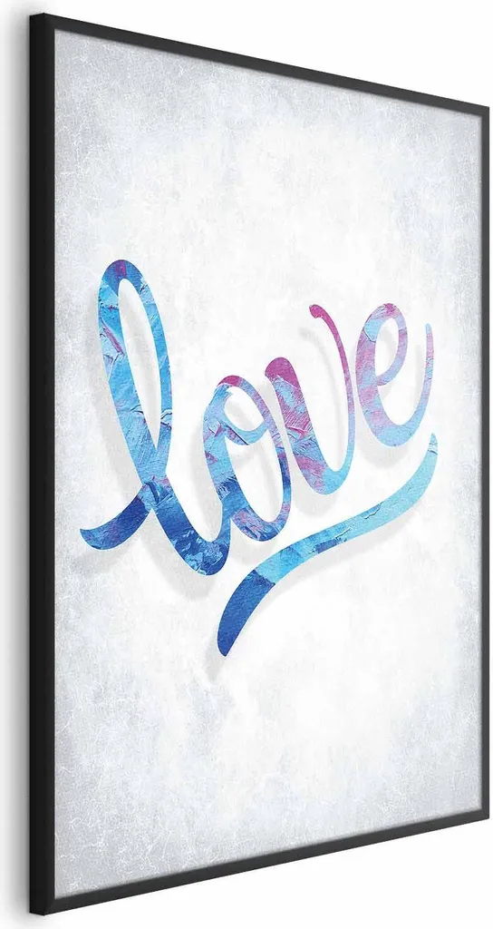 Quadro Amore 40x60 Cornice Nera Borderless - Design Interni Contemporaneo
