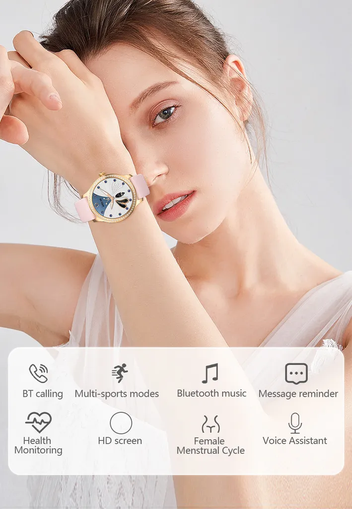 Smartwatch Donna Elegante 1.28" Impermeabile con Funzione Voce - 2