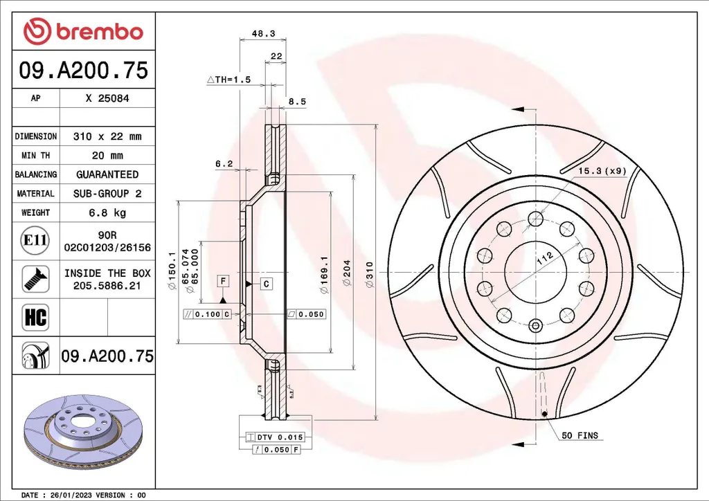 Disque de Frein pour Audi Q2 Q3 et VW Golf VIII Idéal pour Conduite Urbaine