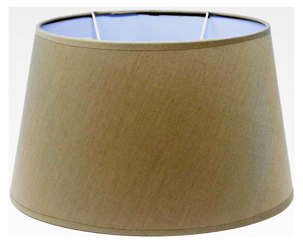 Stoffschirm oval für E14 / E27 Fassung H 15 cm (sand)