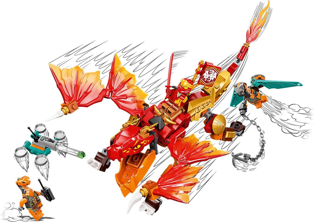LEGO 71762 NINJAGO Kais Feuerdrache EVO mit Feuerdrachen-