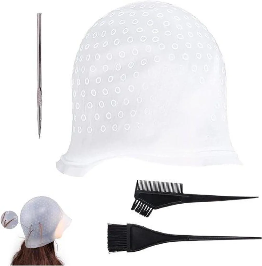 Kit Mèches Maison : Bonnet Silicone Réutilisable et Pince Cheveux