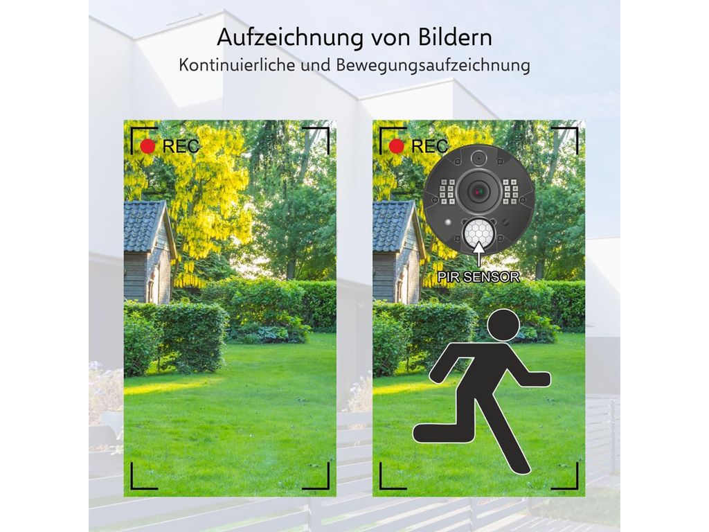 IP Überwachungskamera Set mit Aufzeichnung, 7 Zoll Monitor, Produktbild 5